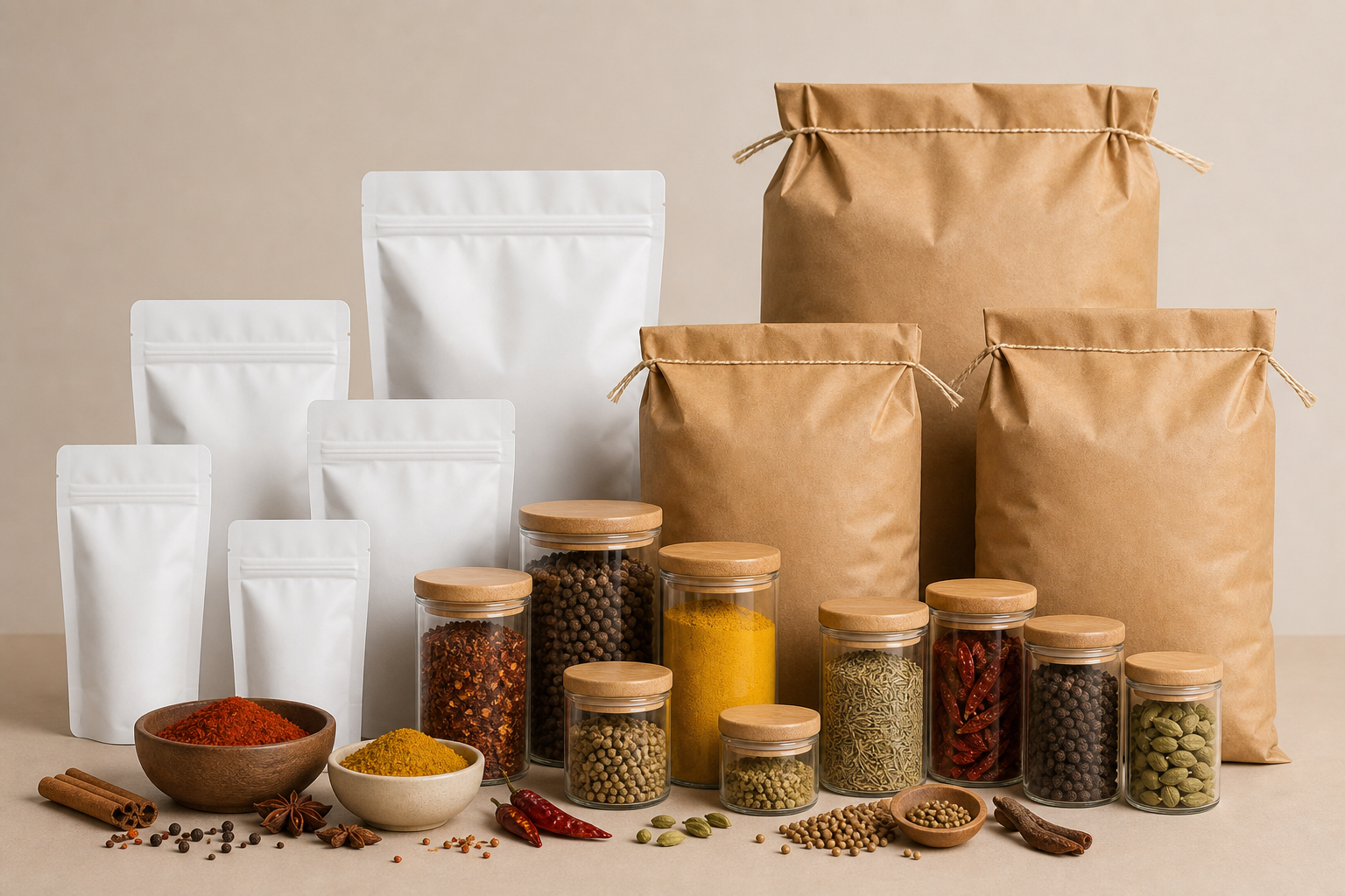 Retail packaging formats for spice assortments