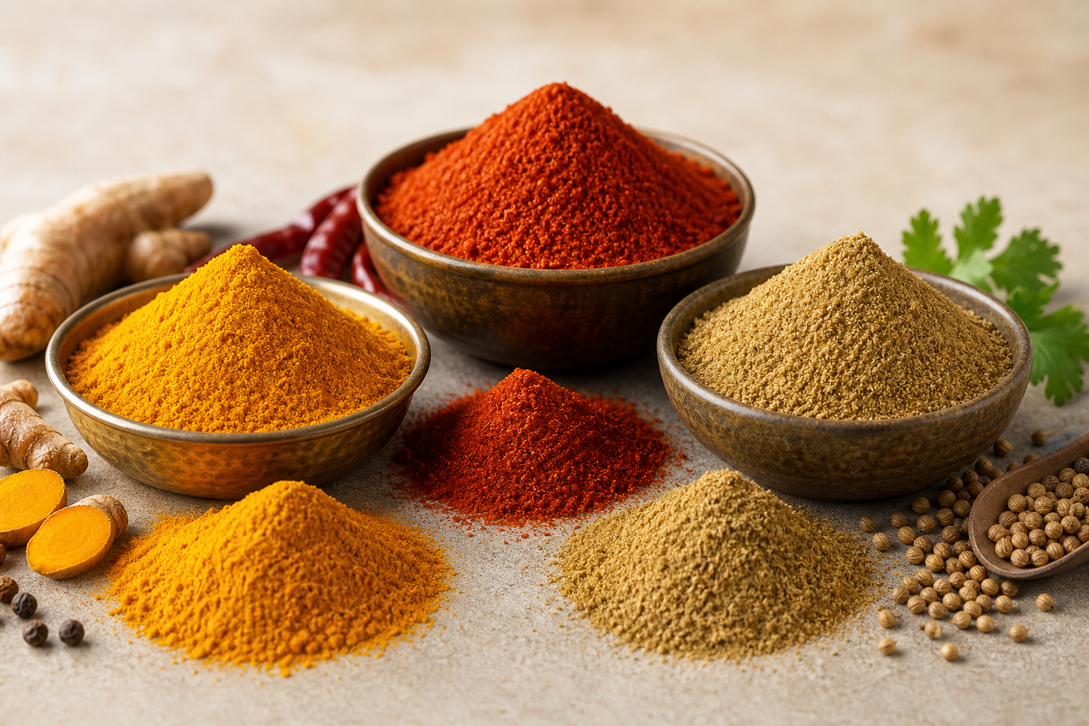 Ground spice textures for manufacturing solution gallery